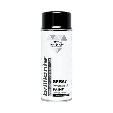 Vopsea spray negru lucios (ral 9005) 400ML Brilliante 01439