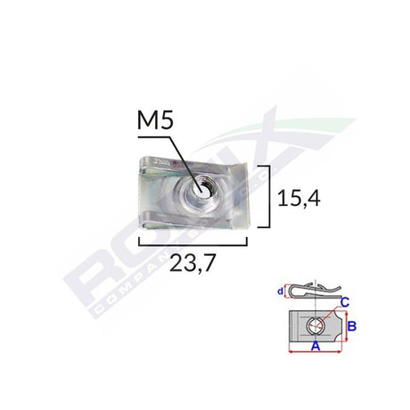 Clips metalic fixare universal set 10 buc Romix 16100