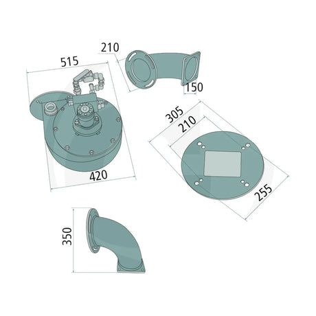 Schita dimensiuni Alimentare turbo 6 GRANIT 405G140346-VL
