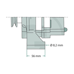 Schita dimensiuni Alternator 14V 65A – 1163752 / / JAN3154 compatibil John Deere, Case IH, New Holland MAHLE 379IA0499