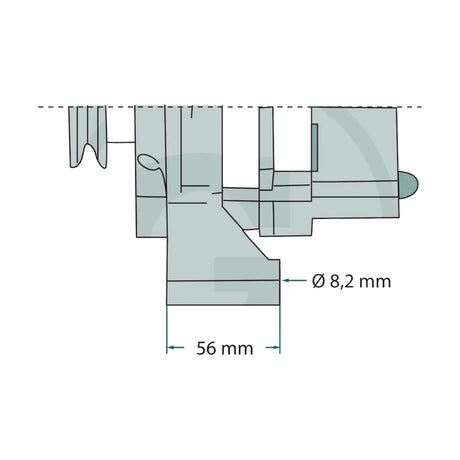 Schita dimensiuni Alternator 14V 65A – 1163752 / / JAN3154 compatibil John Deere, Case IH, New Holland MAHLE 379IA0499