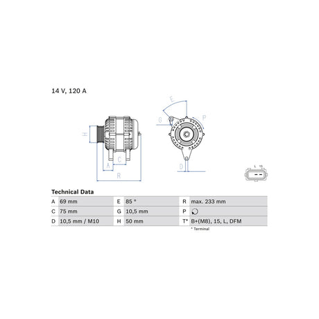 Alternator Bosch 0 986 041 810 – imagine 3