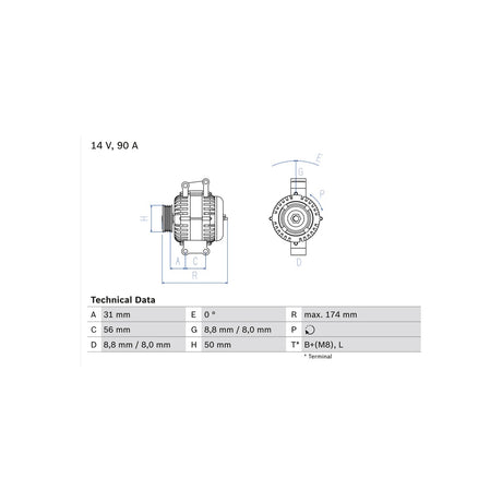 Alternator Bosch 0 986 042 530 – imagine 3