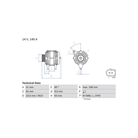 Alternator Bosch 0 986 044 470 – imagine 3