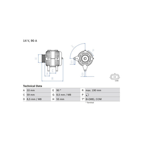 Alternator Bosch 0 986 046 440 – imagine 3