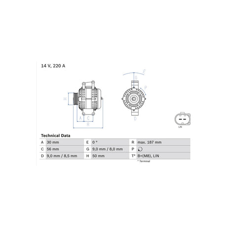 Alternator Bosch 0 986 047 800