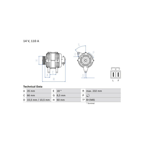 Alternator Bosch 0 986 048 301