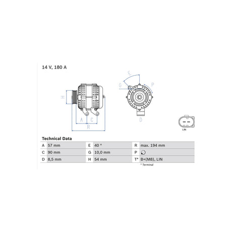 Alternator Bosch 0 986 048 400 – imagine 3