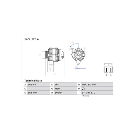 Alternator Bosch 0 986 049 550 – imagine 3