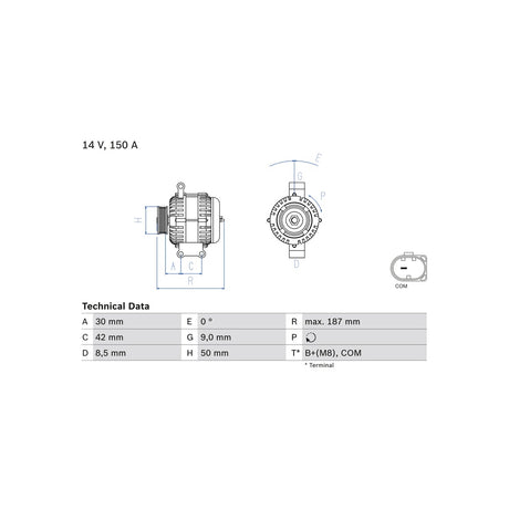 Alternator Bosch 0 986 080 040 – imagine 3