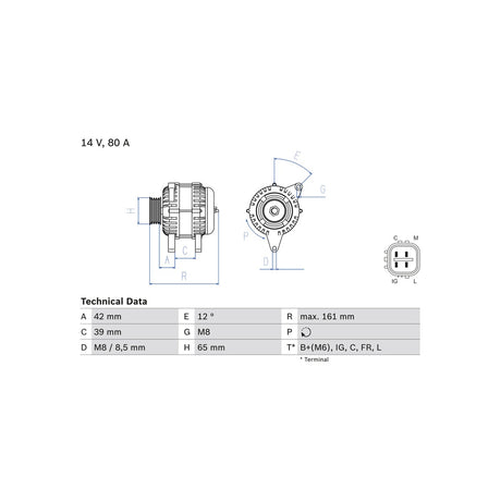 Alternator Bosch 0 986 080 570 – imagine 3