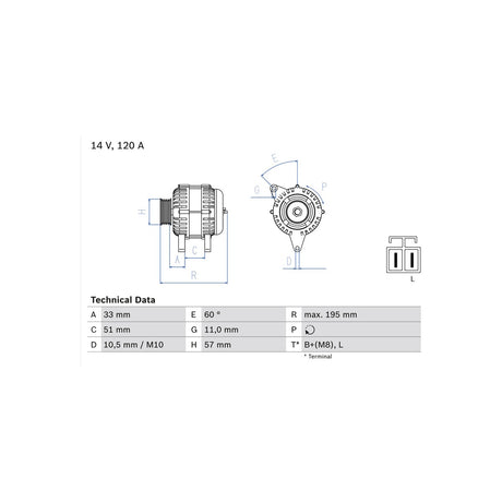 Alternator Bosch 0 986 081 060