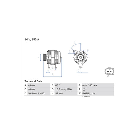 Alternator Bosch 0 986 081 190 – imagine 3
