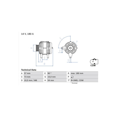 Alternator Bosch 0 986 082 200 – imagine 3