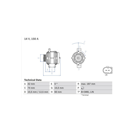Alternator Bosch 0 986 082 330 – imagine 3