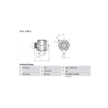 Alternator Bosch 0 986 082 620
