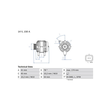 Alternator Bosch 0 986 083 890