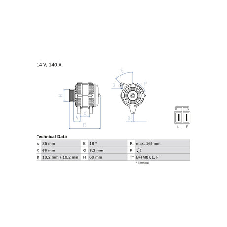 Alternator Bosch 0 986 084 150 – imagine 3