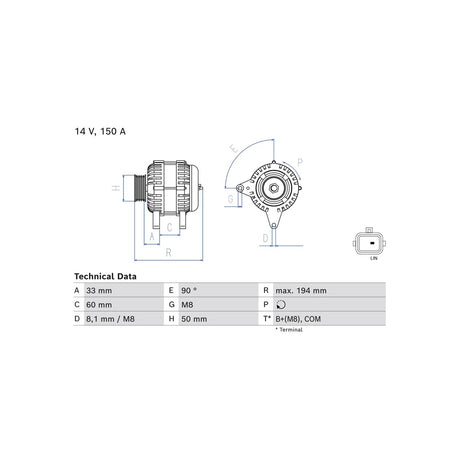 Alternator Bosch 0 986 084 690 – imagine 3