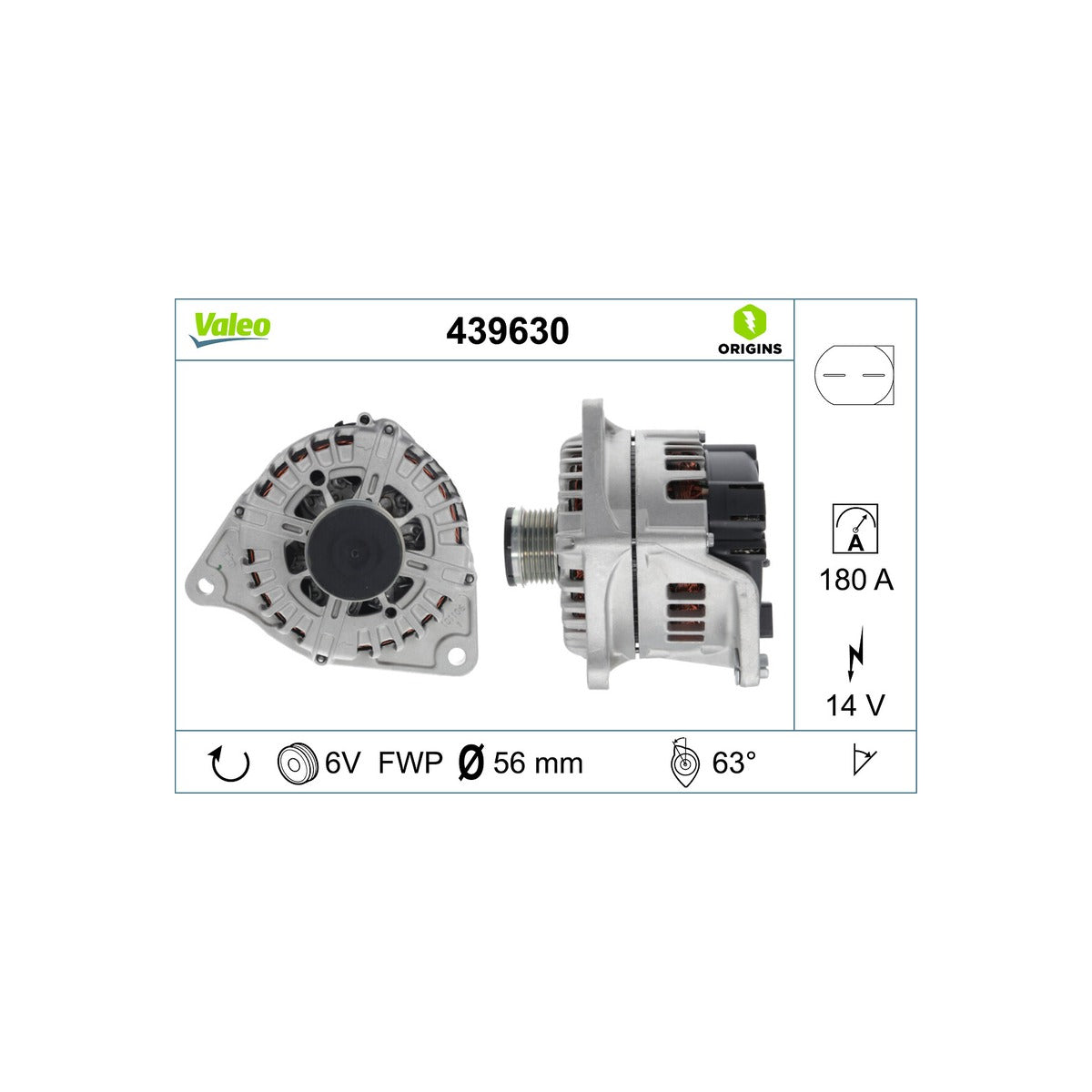 Alternator new - origin Valeo 439630 – imagine 3