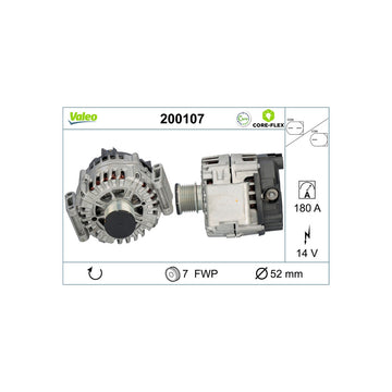 Alternator reman - core-flex Valeo 200107