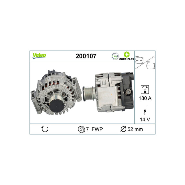 Alternator reman - core-flex Valeo 200107