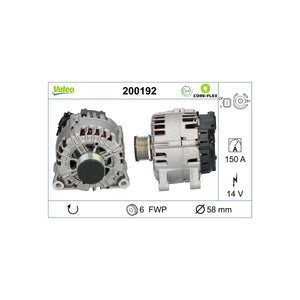 Alternator reman - core-flex Valeo 200192