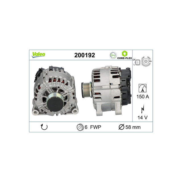 Alternator reman - core-flex Valeo 200192