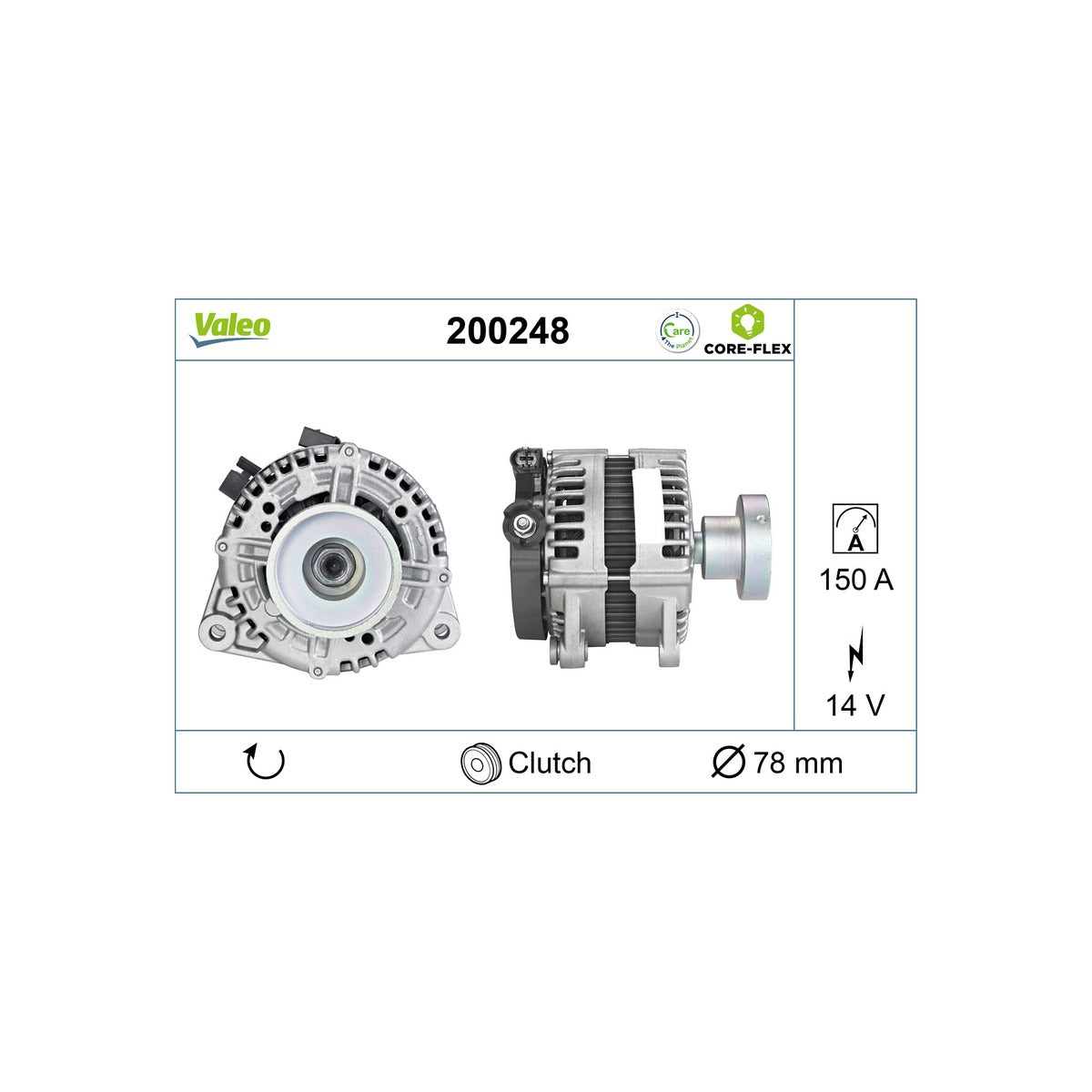 Alternator reman - core-flex Valeo 200248 – imagine 3