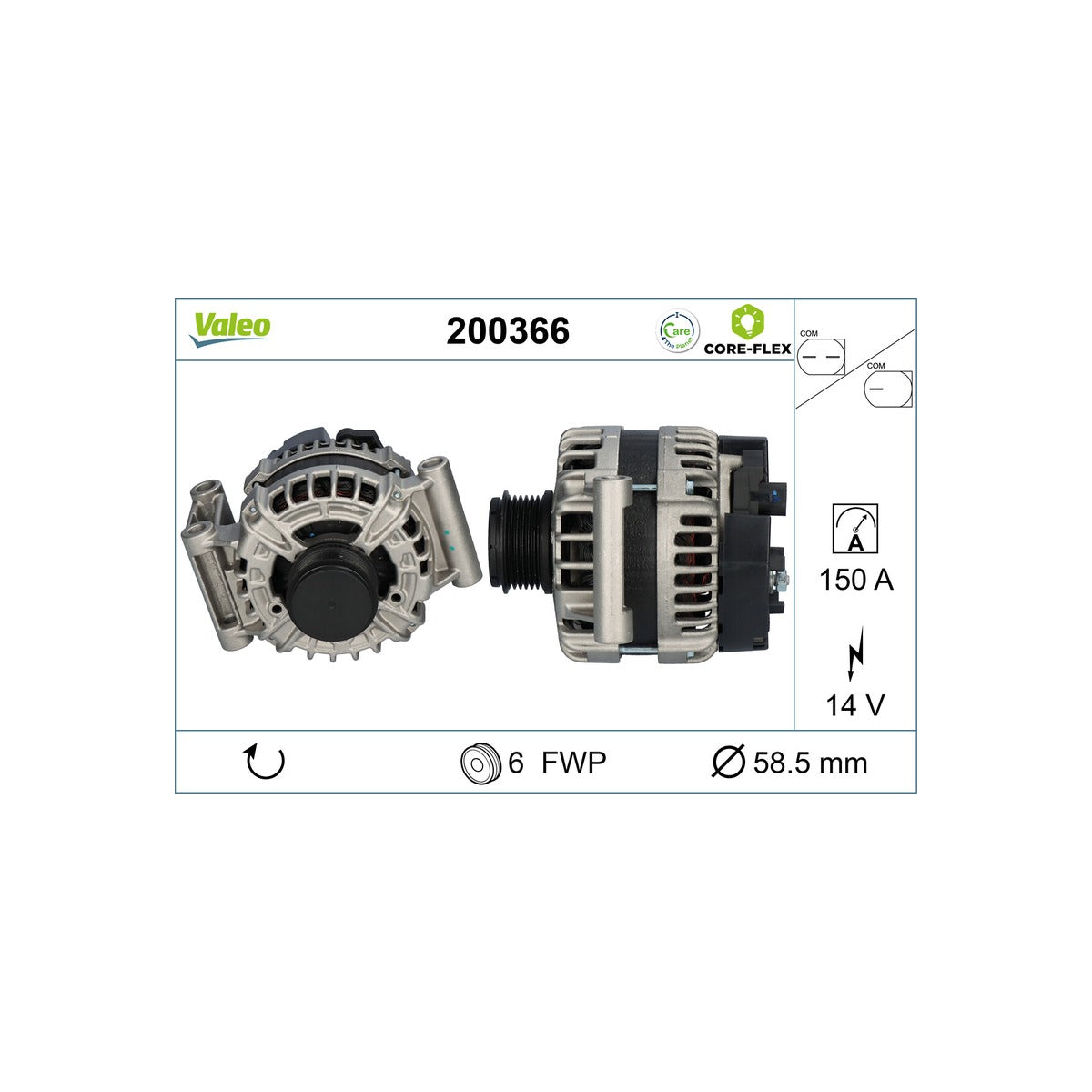 Alternator reman - core-flex Valeo 200366