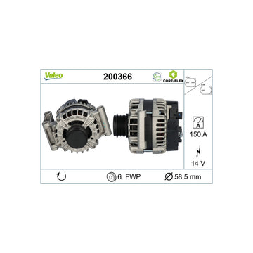 Alternator reman - core-flex Valeo 200366