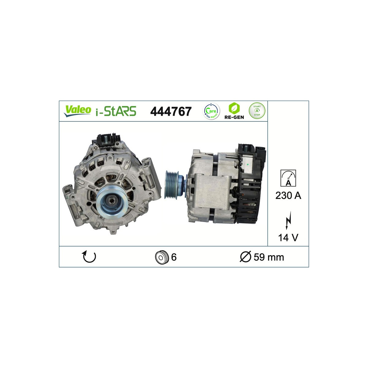 Alternator stop-start istars re-gen Valeo 444767