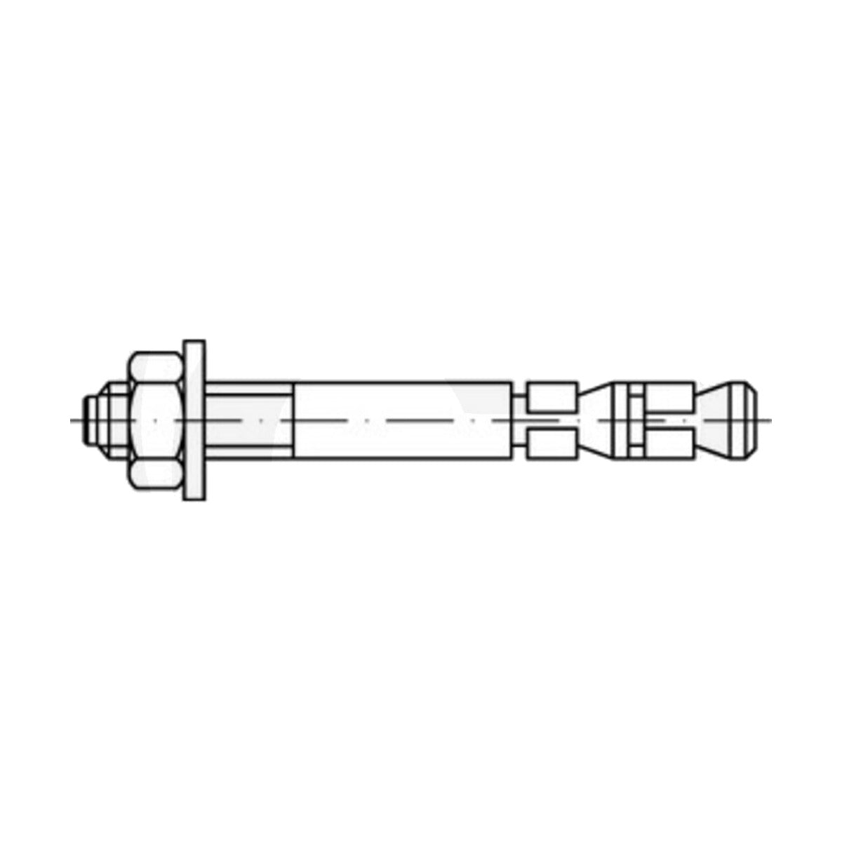 Schita dimensiuni Ancora cu surub EXA 12/15 fischer 48588715 EXA12/15
