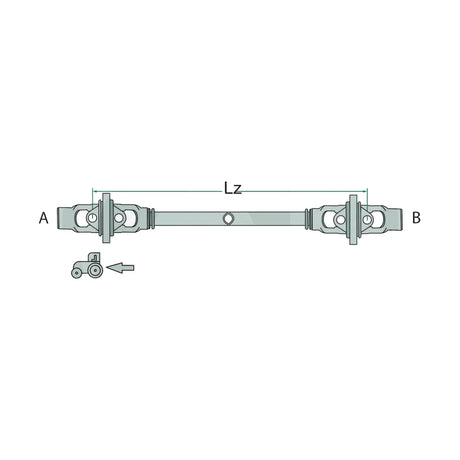 Schita dimensiuni Arbore cardanic BLUELINE 3770860248956WW
