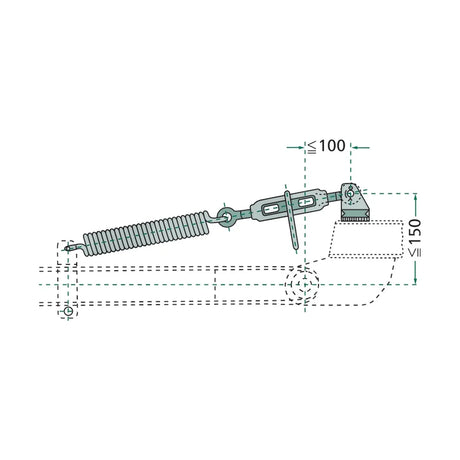 Schita dimensiuni Arc de tractiune zincat GRANIT 22060007