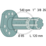 Ax final priza de putere 540rpm