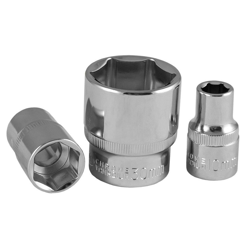 Tubulara hexagonala scurta 1/2 18MM cromat Jbm 13264