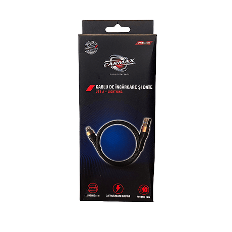 Cablu usb-a - lightning 12w carmax 1m 56635