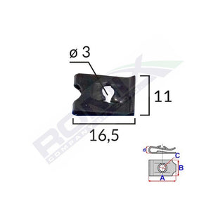 Clips fixare universal - negru set 25 buc Romix 16033