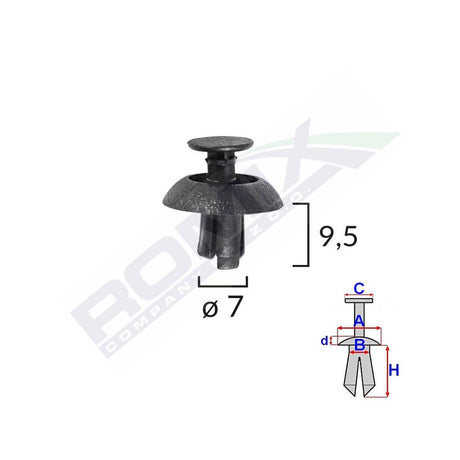 Clema fixare bara protectie pentru Toyota lexus set 10 buc Romix C60459