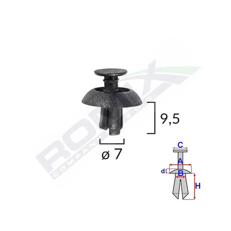 Clema fixare bara protectie pentru Toyota lexus set 10 buc Romix C60459 – imagine 2