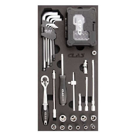 Dulap scule echipat cu 154 piese 6 sertare Clas EG6154 – imagine 2
