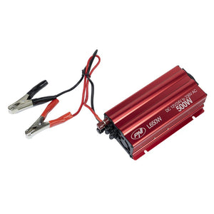 Invertor de tensiune Pni L650W, alimentare duala 12V/24V, iesire 230V, 500W, sinus modificat, mufa USB 5V 500MAH, cu clesti alimentare si mufa de bricheta inclusa PNI-L650W-DV