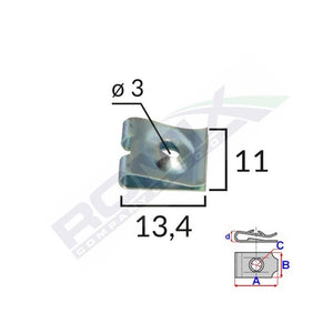 Clips metalic tapiterie universal set 25 buc Romix 12623