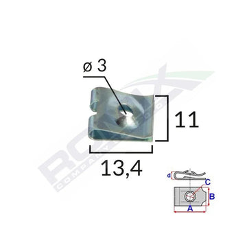 Clips metalic tapiterie universal set 25 buc Romix 12623