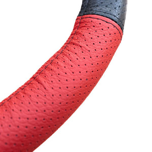 Husa volan piele naturala perforata rosu 37-39 cm Umbrella 114513