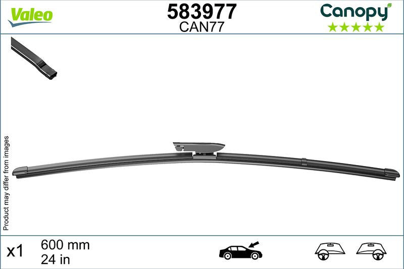 Lamela stergator Valeo Canopy 600 mm | 24 inch 583977 – imagine 2