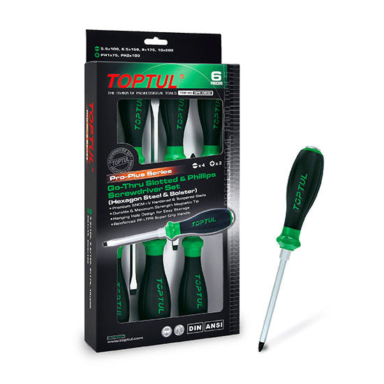Set 6 piese surubelnite de impact asortate seria proo Toptul GFE0602