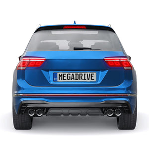Suport numar inmatriculare Mega Drive fara rame set 4 buc (fata + spate) transparent 96781