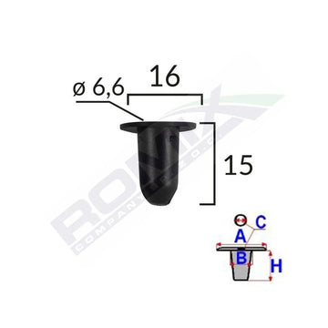 Clema fixare prag pentru Vw set 10 buc Romix C60453